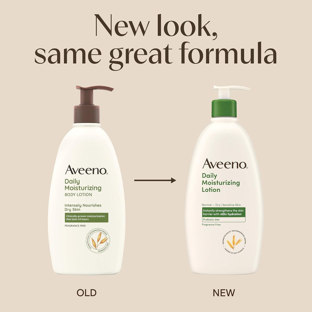 Aveeno Daily Moisturizing Body Lotion, Body Lotion for Dry Skin with