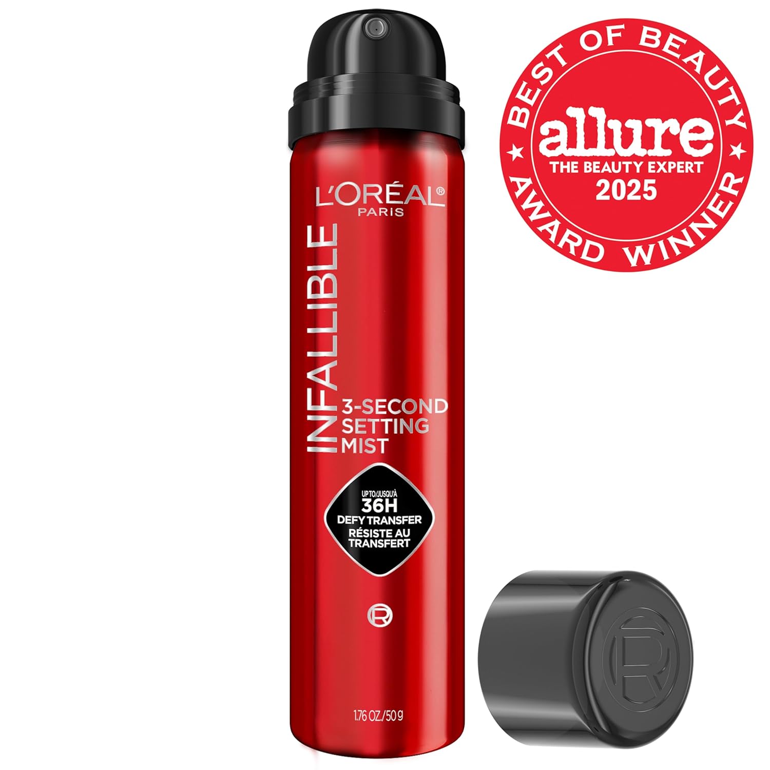 L'Oreal Paris Infallible 3-Second Setting Spray Mist, Microfine Mist for up