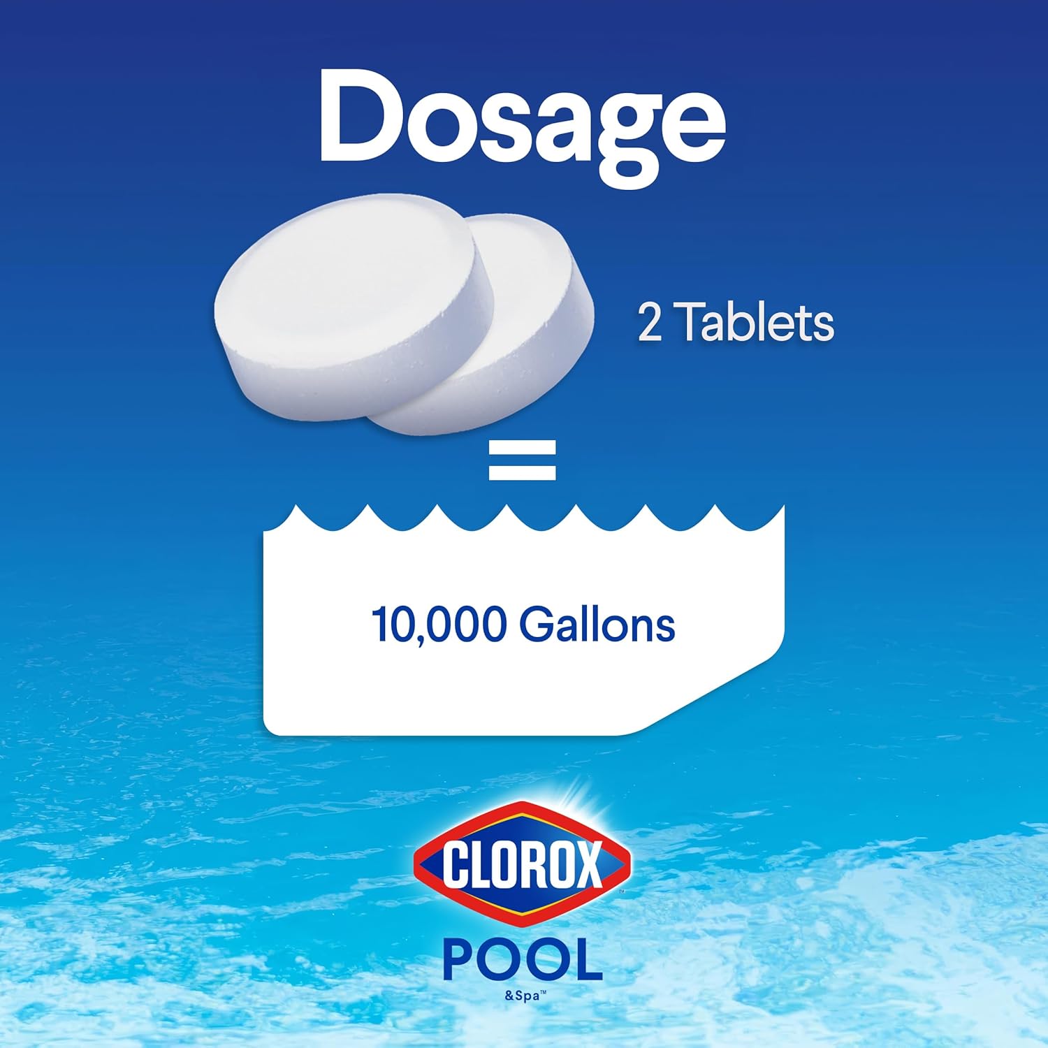 Clorox Pool&Spa XTRABLUE 3‰۝ Chlorinating Tablets, Individually Wrapped, Kills Bacteria & Stops Algae (5 LB)