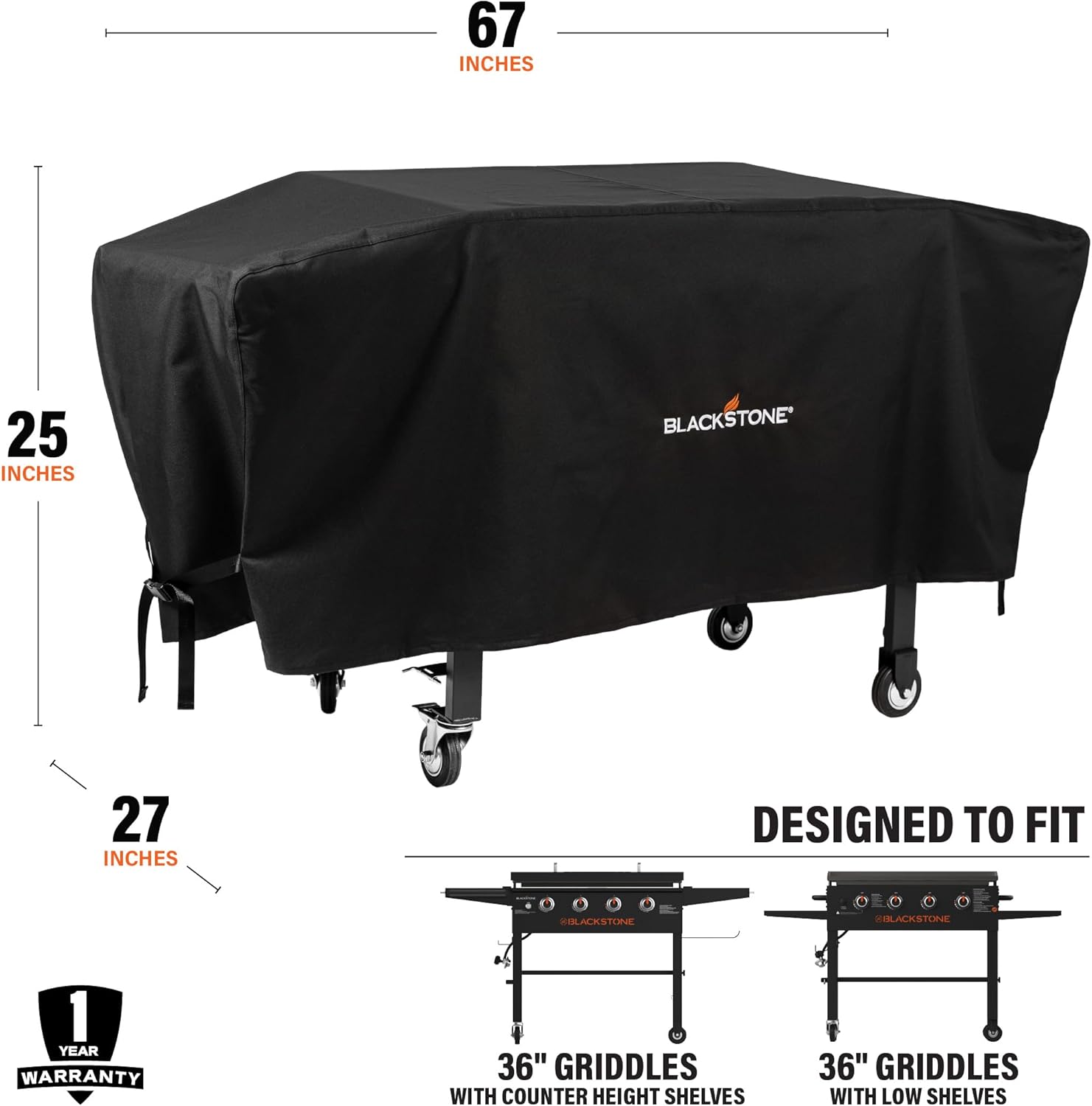 Blackstone 36 inch Griddle Cover Water Resistant 600D Polyester Heavy Duty