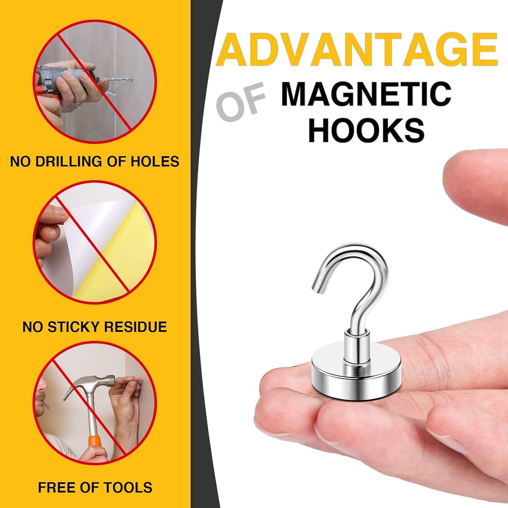 DIYMAG Magnetic Hooks, 30lbs+ Magnet Hook 2026 Cruise Cabin Ship Essentials