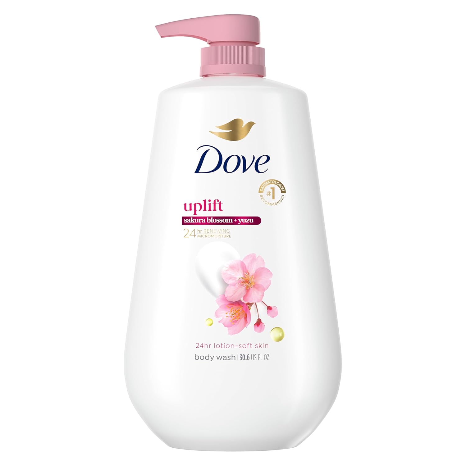 Dove Sakura Body Wash Uplift Sakura Blossom and Yuzu for 24hr Lotion-Soft