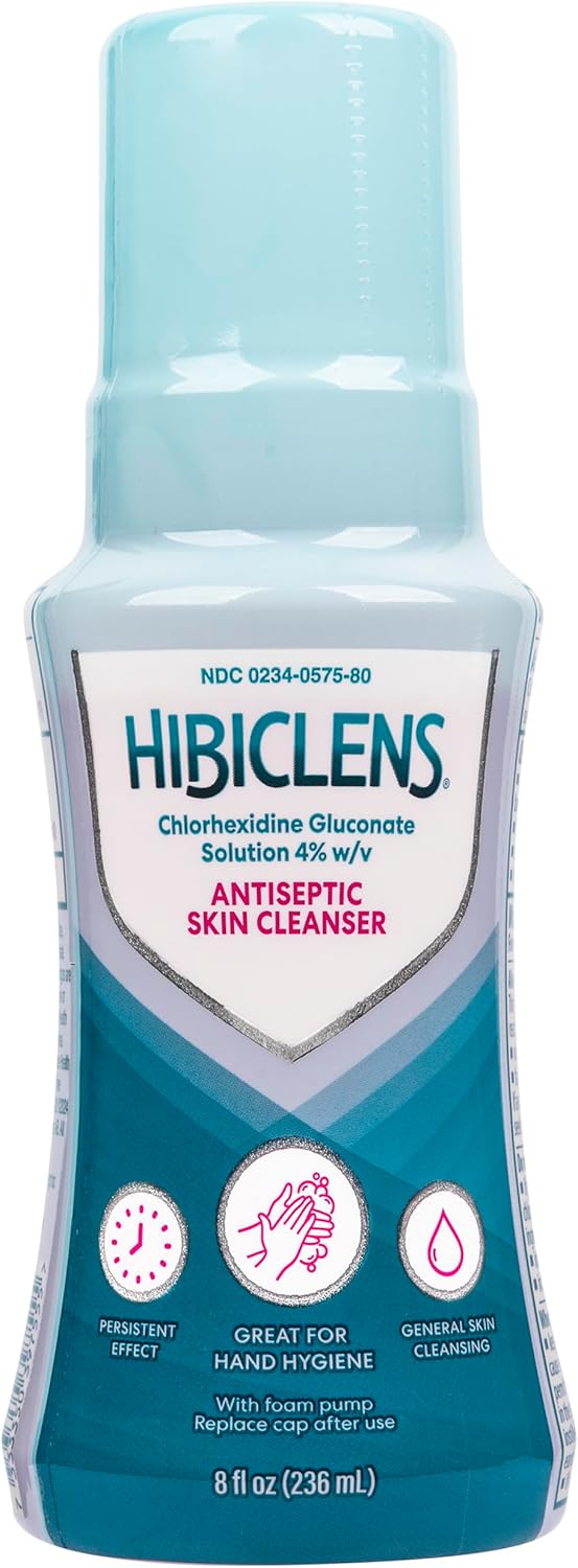 Hibiclens ‰ÛÒ Antimicrobial and Antiseptic Soap and Skin Cleanser ‰ÛÒ 8 oz with Foaming Pump ‰ÛÒ for Home and Hospital ‰ÛÒ 4% CHG