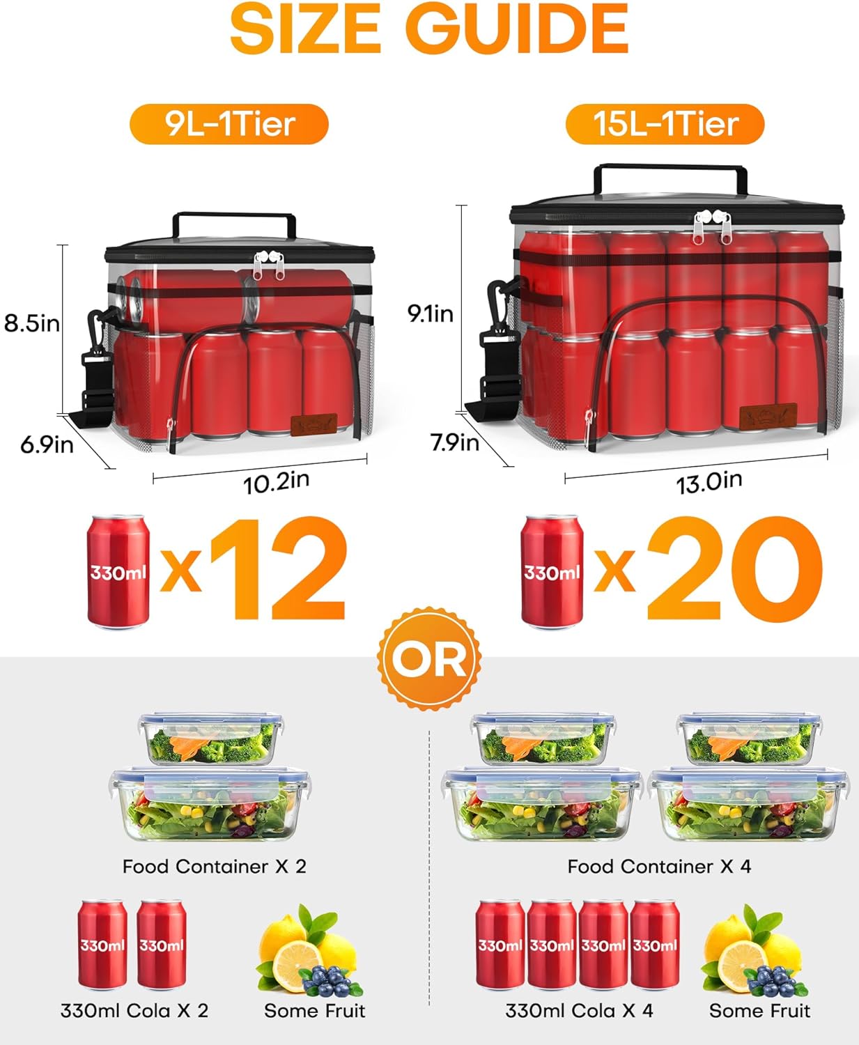 HOTOR Insulated Lunch Box for Men & Women - Leak-Proof Cooler Lunch Bag with