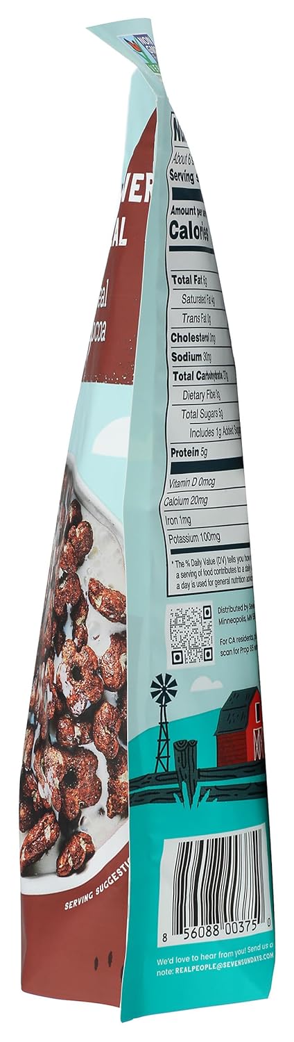 Seven Sundays Sunflower Cereal, Real Cocoa, 8 Oz Bag, Grain & Gluten Free, 5g