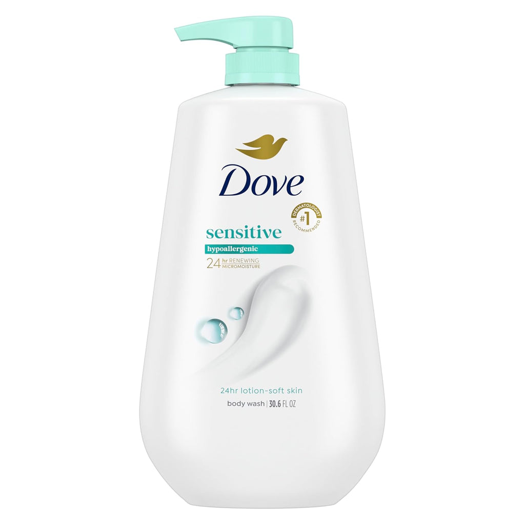 Dove Body Wash with Pump Sensitive Skin For 24hr Lotion-Soft Skin