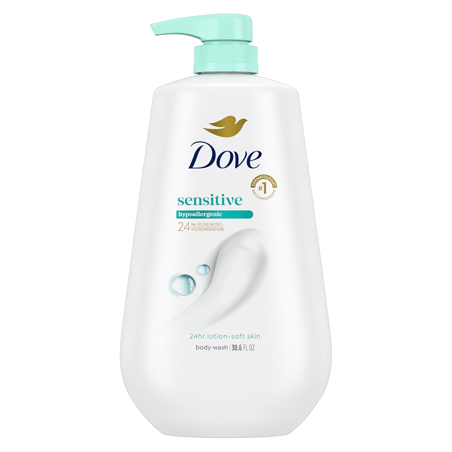 Dove Body Wash with Pump Sensitive Skin For 24hr Lotion-Soft Skin