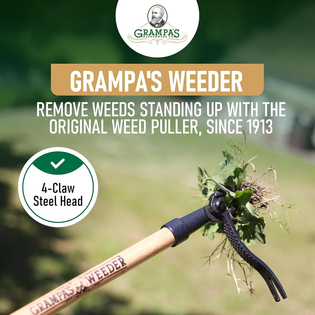 Grampa's Weeder - The Original Stand Up Weed Puller Tool with Long Handle