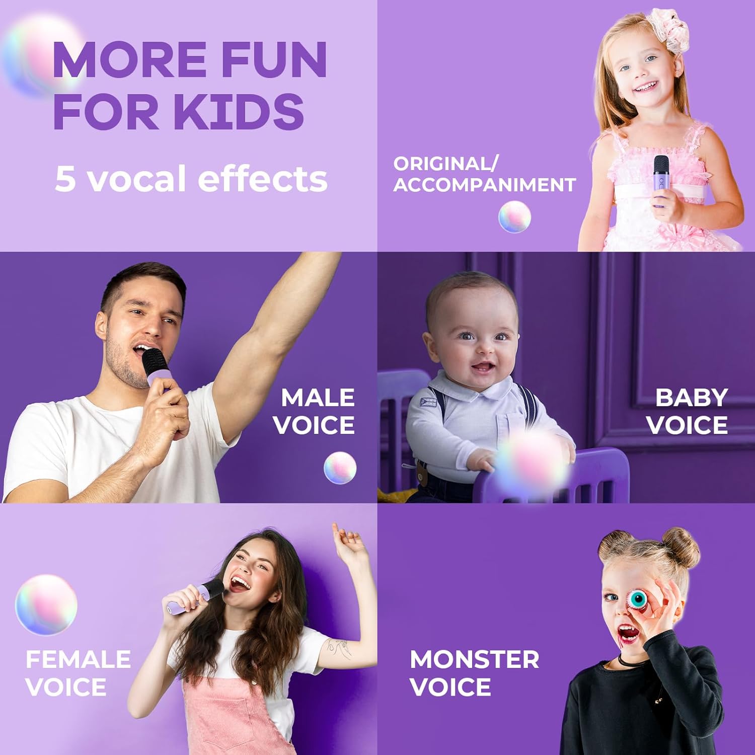 YLL Karaoke Machine for Kids, Portable Mini Speaker with 2 Wireless