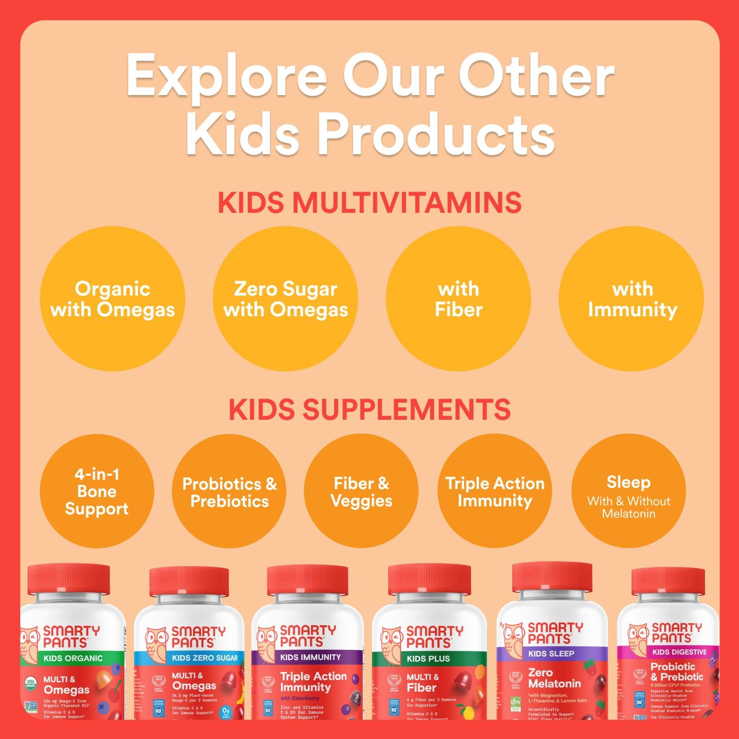SmartyPants Kids Multivitamin Gummies with Omega 3 DHA/EPA, Vitamins D3, C
