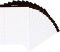 Amazon Basics Wide Ruled Lined Writing Note Pads for Office Supplies, 8.5" x 11.75", White, 12-Pack of 50 Perforated Sheets