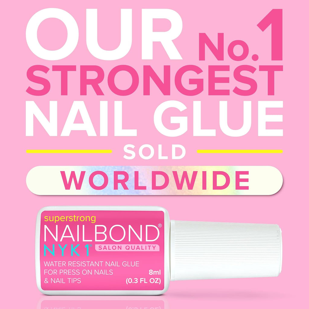 Super Strong Nail Glue for Press On Nails, Nail Tips & Acrylic Nails (8ml)