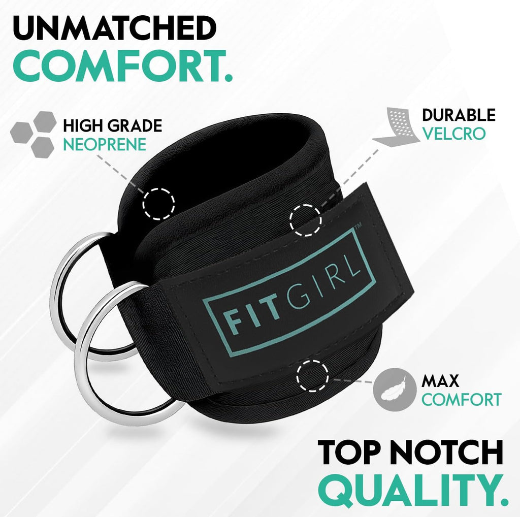 FITGIRL Ankle Strap for Cable Machine ‰ÛÒ Premium Padding and Comfort for