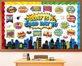Hero Themed Mental Health Bulletin Board Set Motivational Classroom Decor