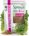 Nature Jim‰۪s Sprouts Organic Salad Mix ‰ÛÒ Non-GMO Microgreen Seeds, Perfect for Growing Nutritious Organic Broccoli, Alfalfa, Radish & Clover Sprouts ‰ÛÒ Easy Indoor/Outdoor Home Sprouting Seeds ‰ÛÒ 1lb