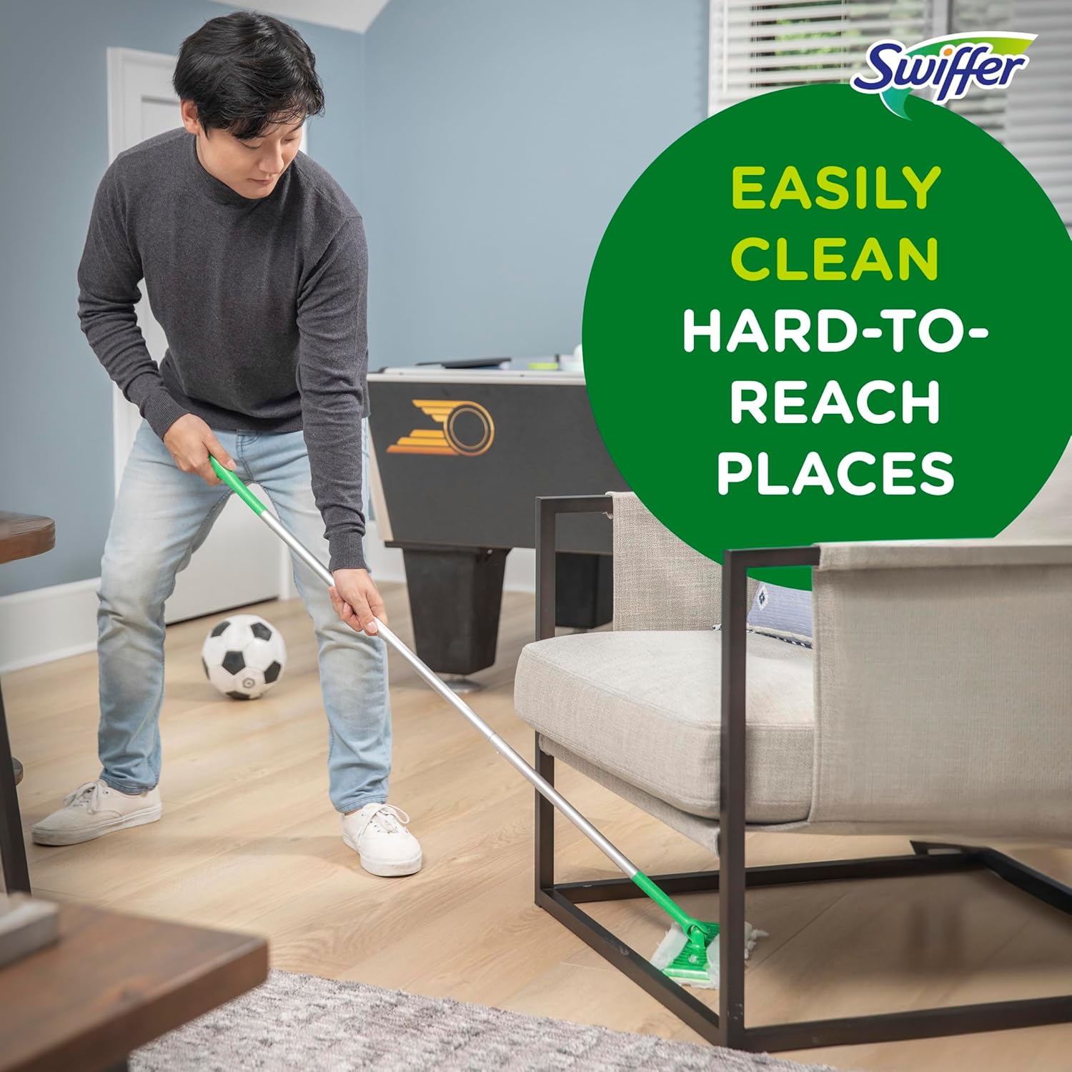 Swiffer Sweep + Mop, Dry Pads Refill, Floor Cleaner for Dirt, Dust, Hair
