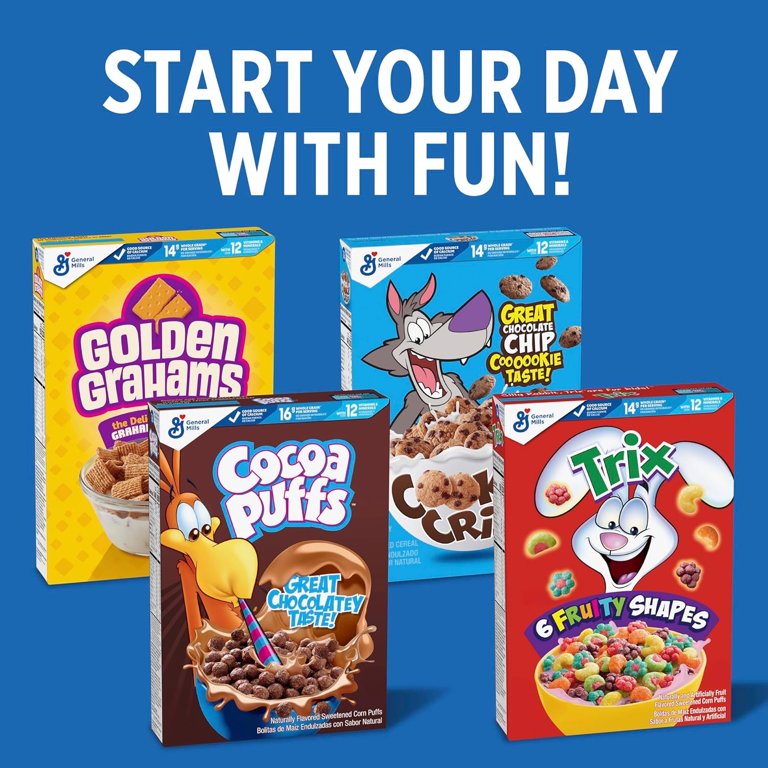 Golden Grahams Breakfast Cereal, Graham Cracker Taste, Made with Whole Grain