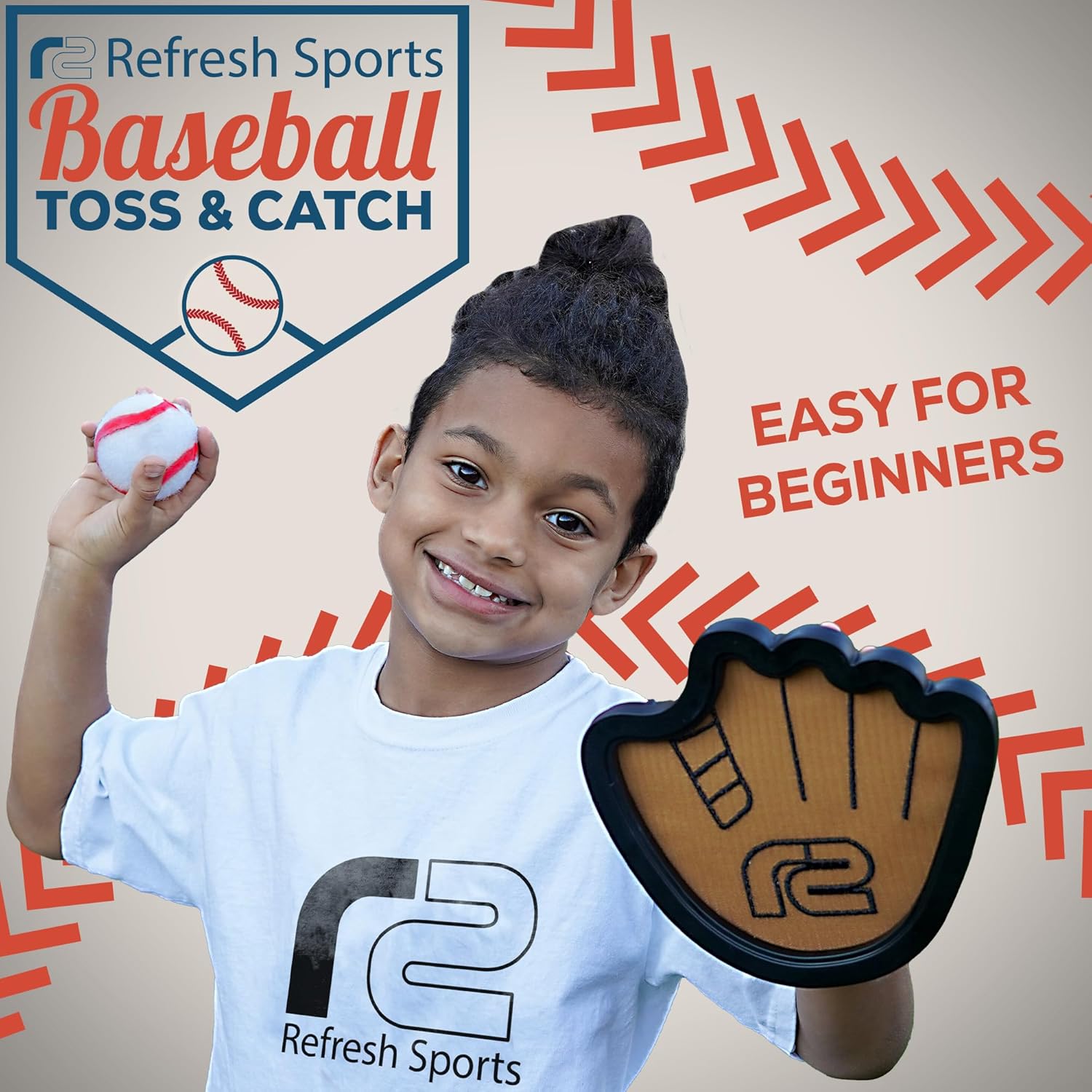 Toss and Catch Ball Game Set - Easy to Use Sticky Balls & Beginner Baseball