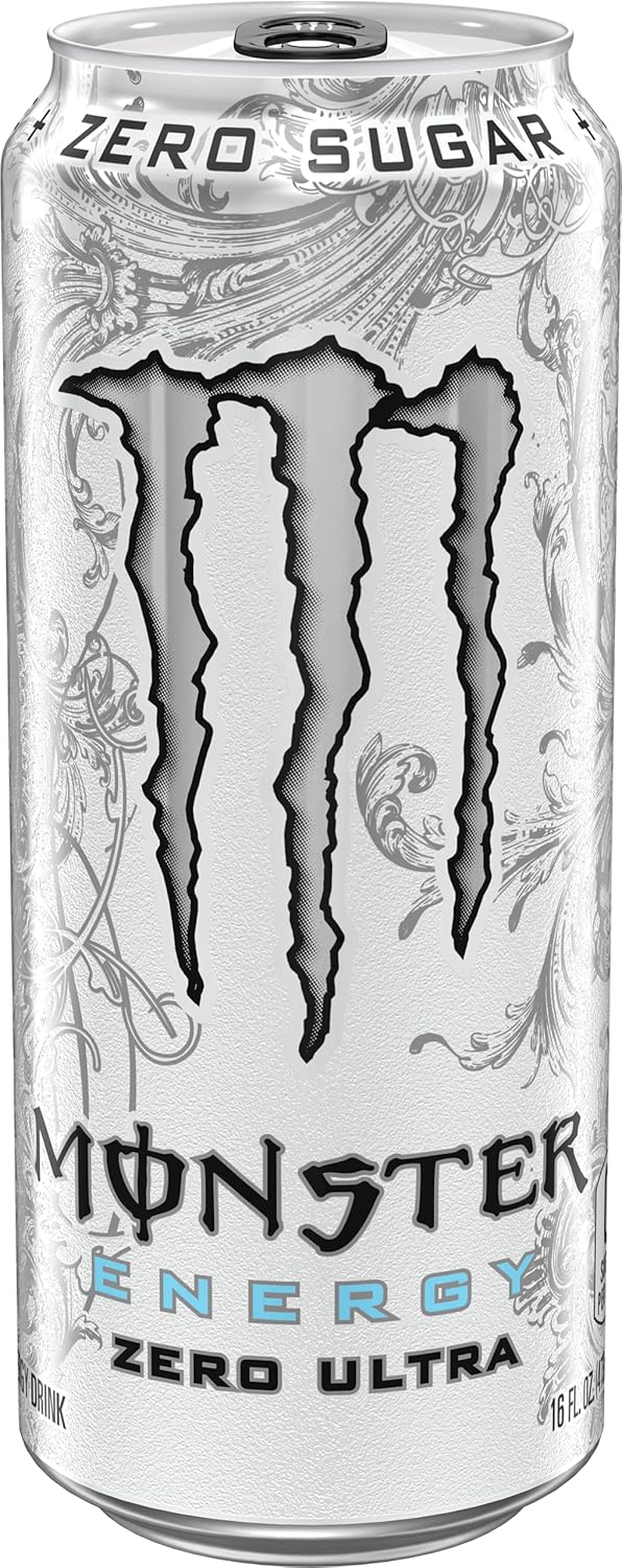 Monster Energy Zero Ultra, Sugar Free Energy Drink, 16 Ounce
