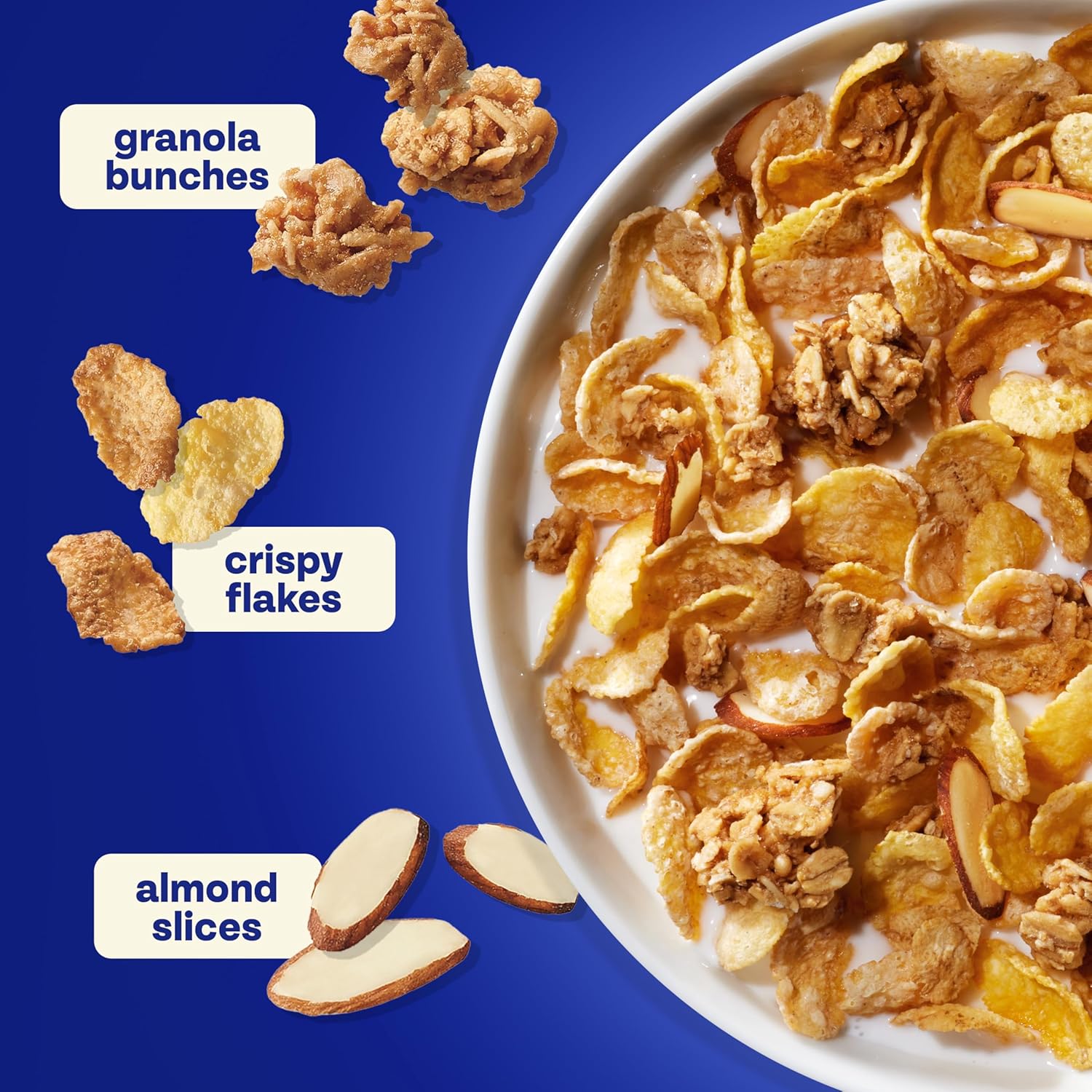 Honey Bunches of Oats with Almonds Breakfast Cereal, Almond Cereal with Oats