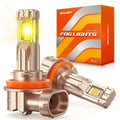 SEALIGHT H11/H16/H8 Yellow LED Fog Light Bulb, 18000LM Ultra Bright Yellow Fog Lights, IP68 Waterproof Injection Sealed,Long Lifespan 80000 Hours, 1:1 Mini Size Easy Install, Pack of 2
