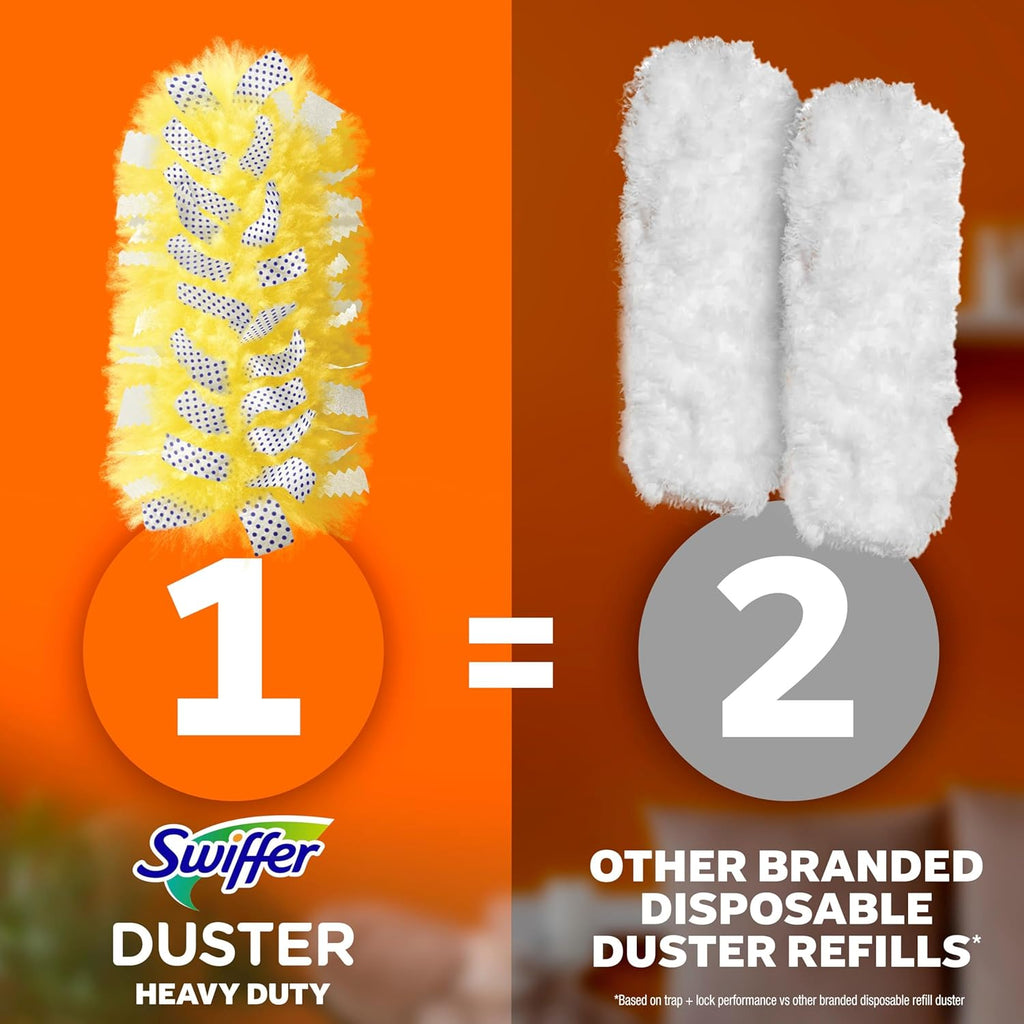 Swiffer Pet Heavy Duty Dusters Refills, Multisurface 360 Dusters with Febreze Odor Defense, 11 Count