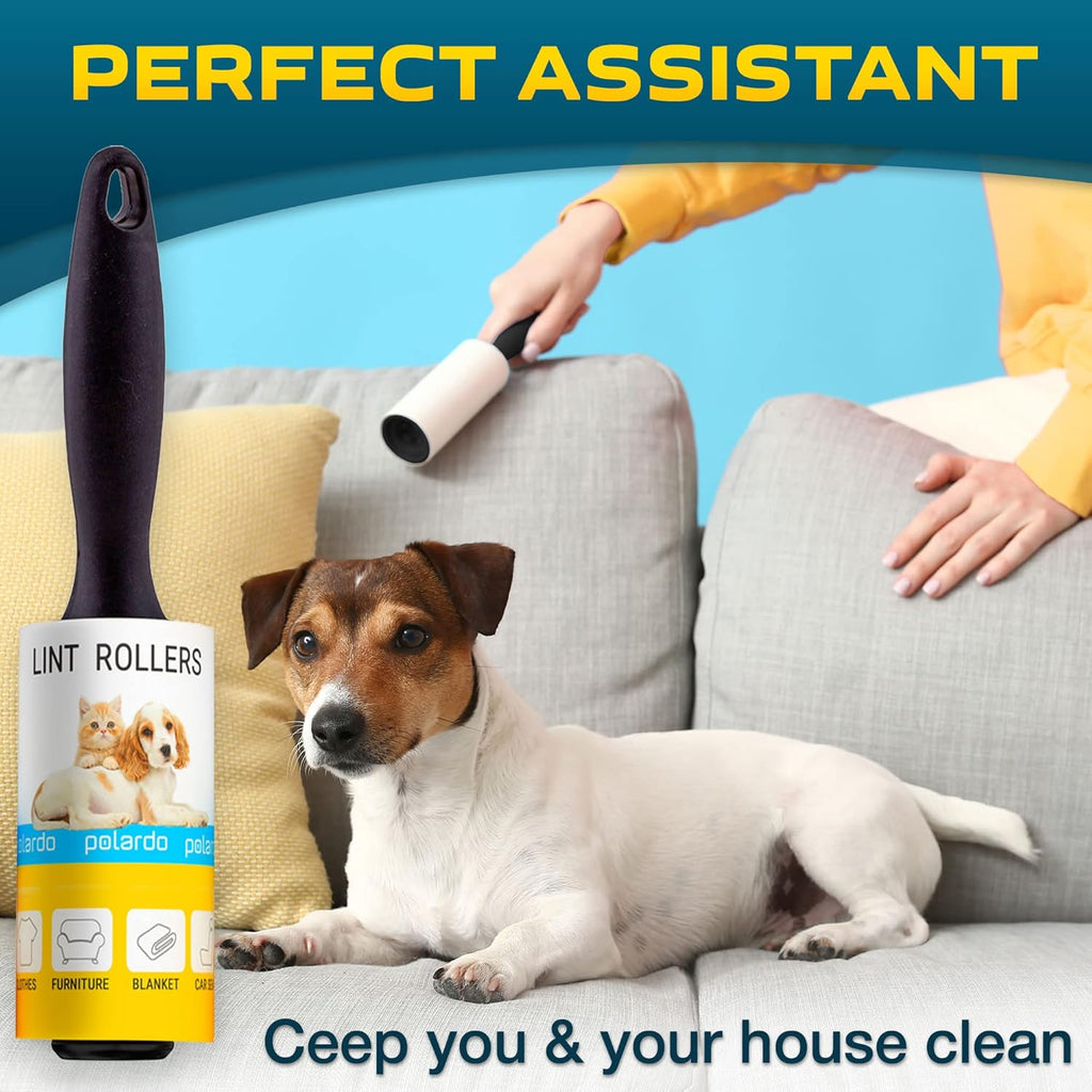 Lint Rollers for Pet Hair, White, Sticky Remover for Couch, Clothes