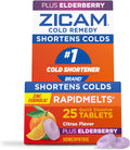 Zicam Cold Remedy Zinc RapidMelts, Elderberry Citrus Flavor, Homeopathic
