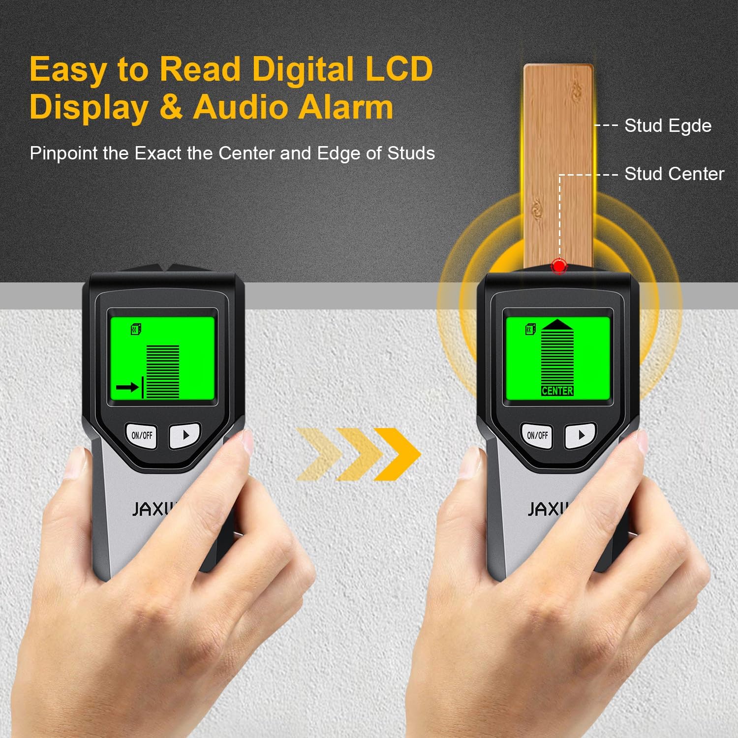 Stud Finder Wall Scanner - 5 in 1 Stud Finder Tool w/Smart Chip and HD LCD