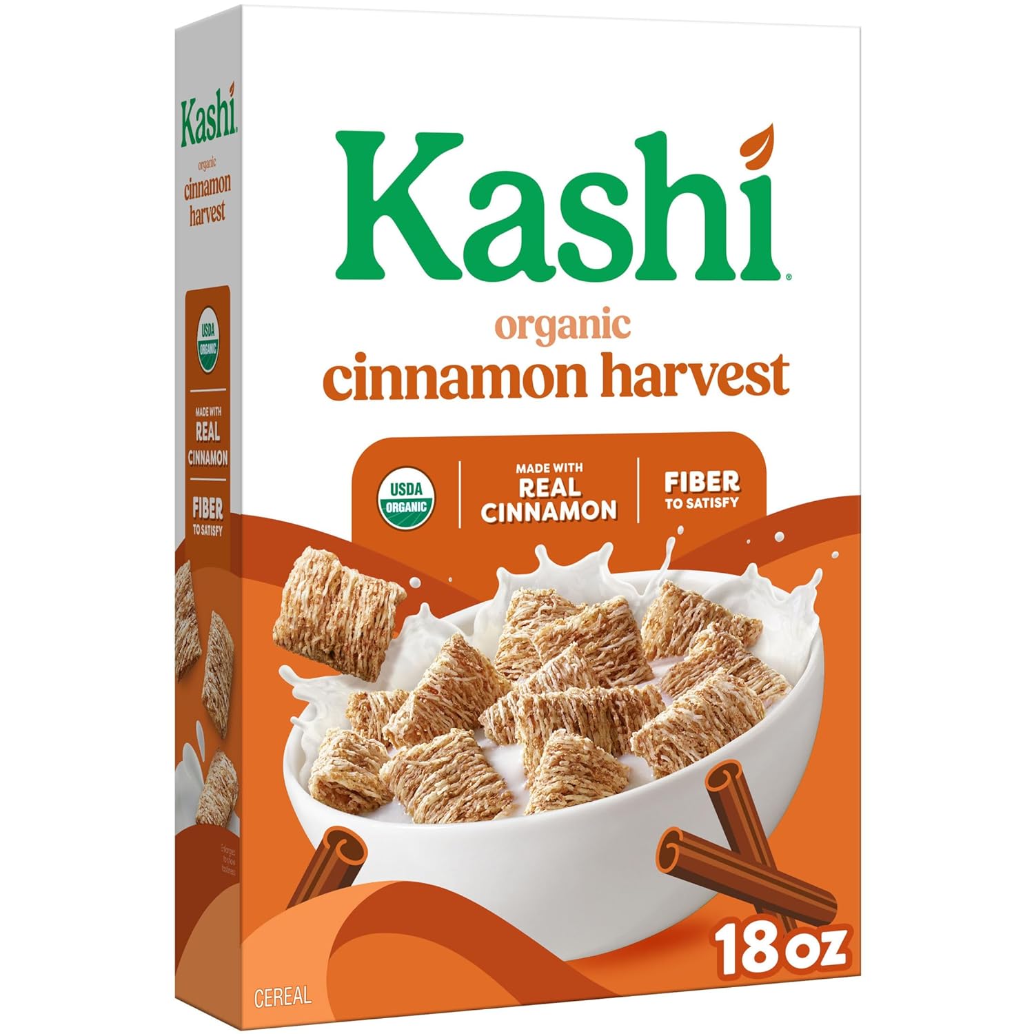 Kashi Breakfast Cereal, Organic, Whole Grain, Cinnamon Harvest, 18oz Box (1