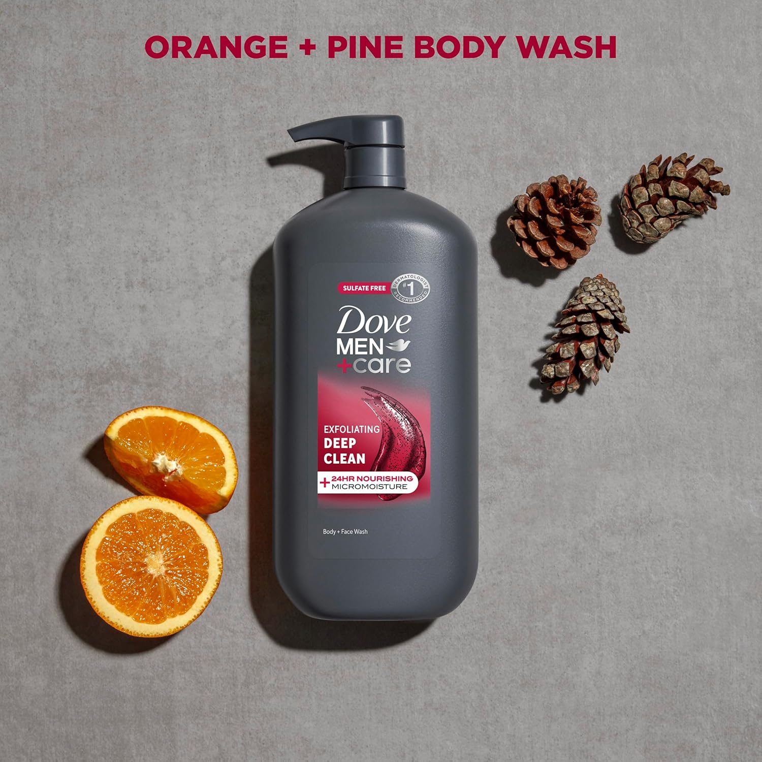 DOVE MEN + CARE Body and Face Wash Exfoliating Deep Clean for Men, with