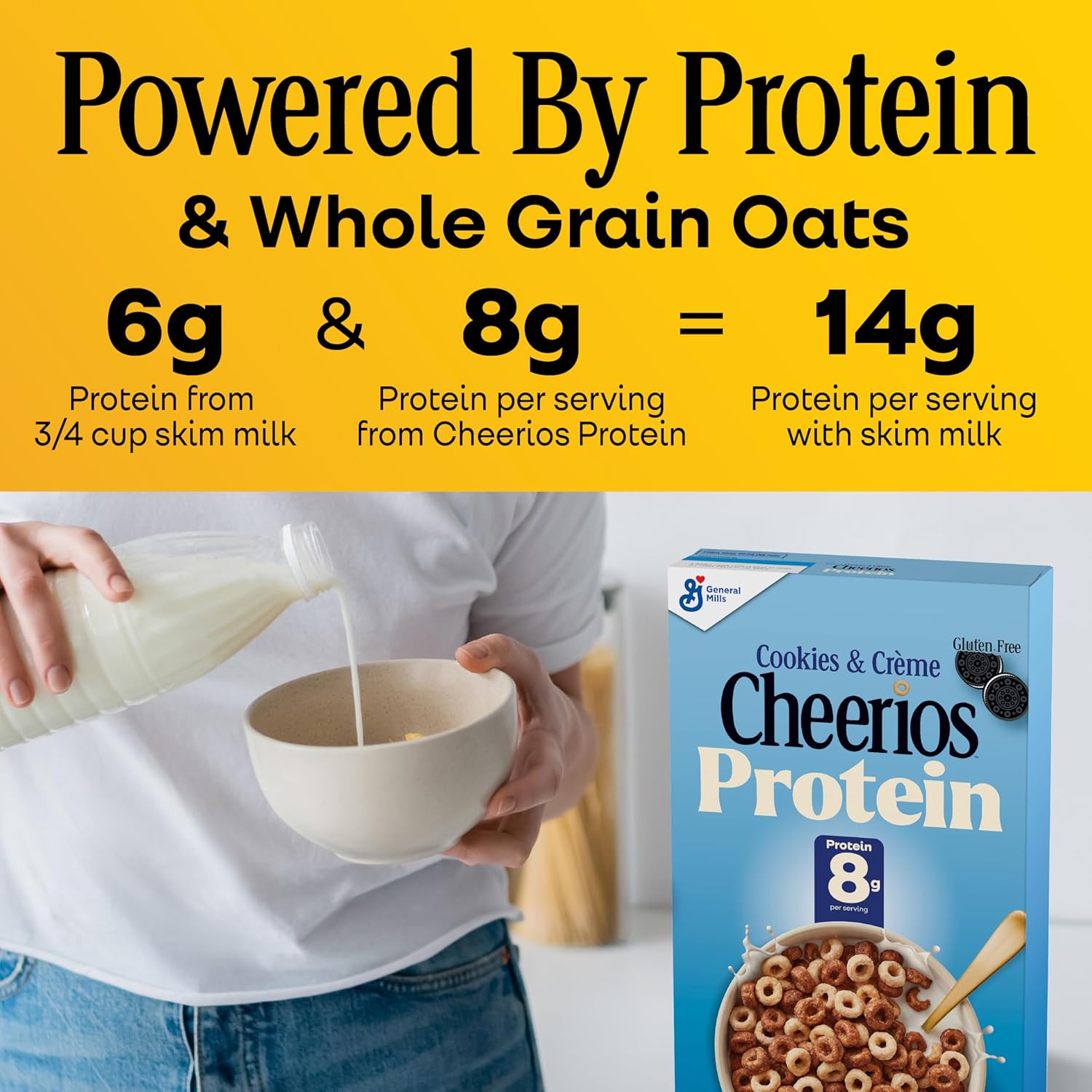 Cheerios Protein Cereal, Cookies and Cr̬me, 8g Protein, Family Size, 15 oz