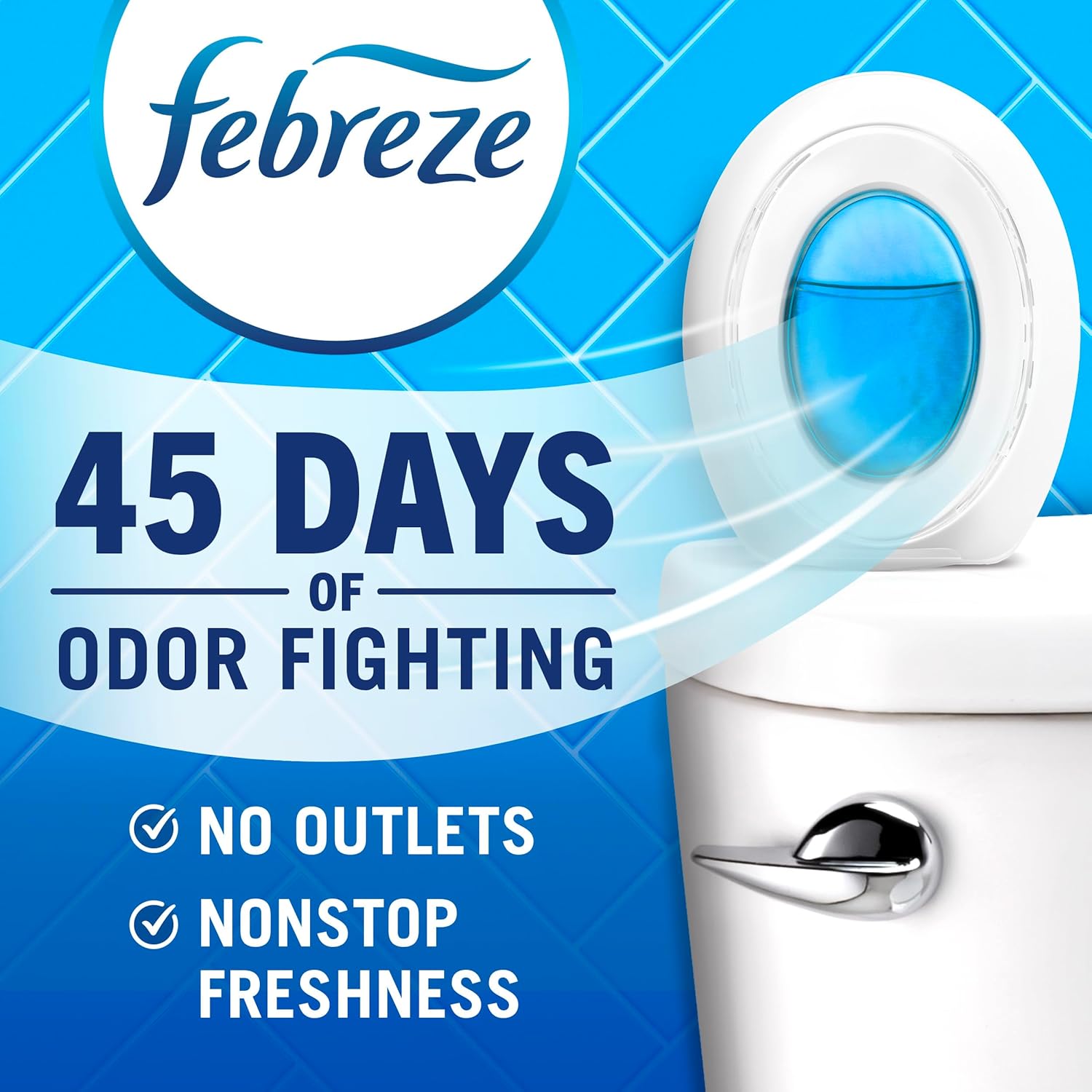 Febreze Bathroom Air Freshener Odor-Fighting for Small Spaces Scented Plug In
