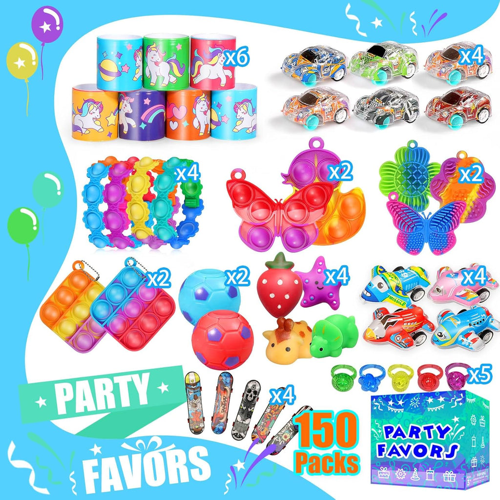 Party Favors for Kids 8-12 4-8, 150-Pack Fidget Toys Bulk, Treasure Box Toys