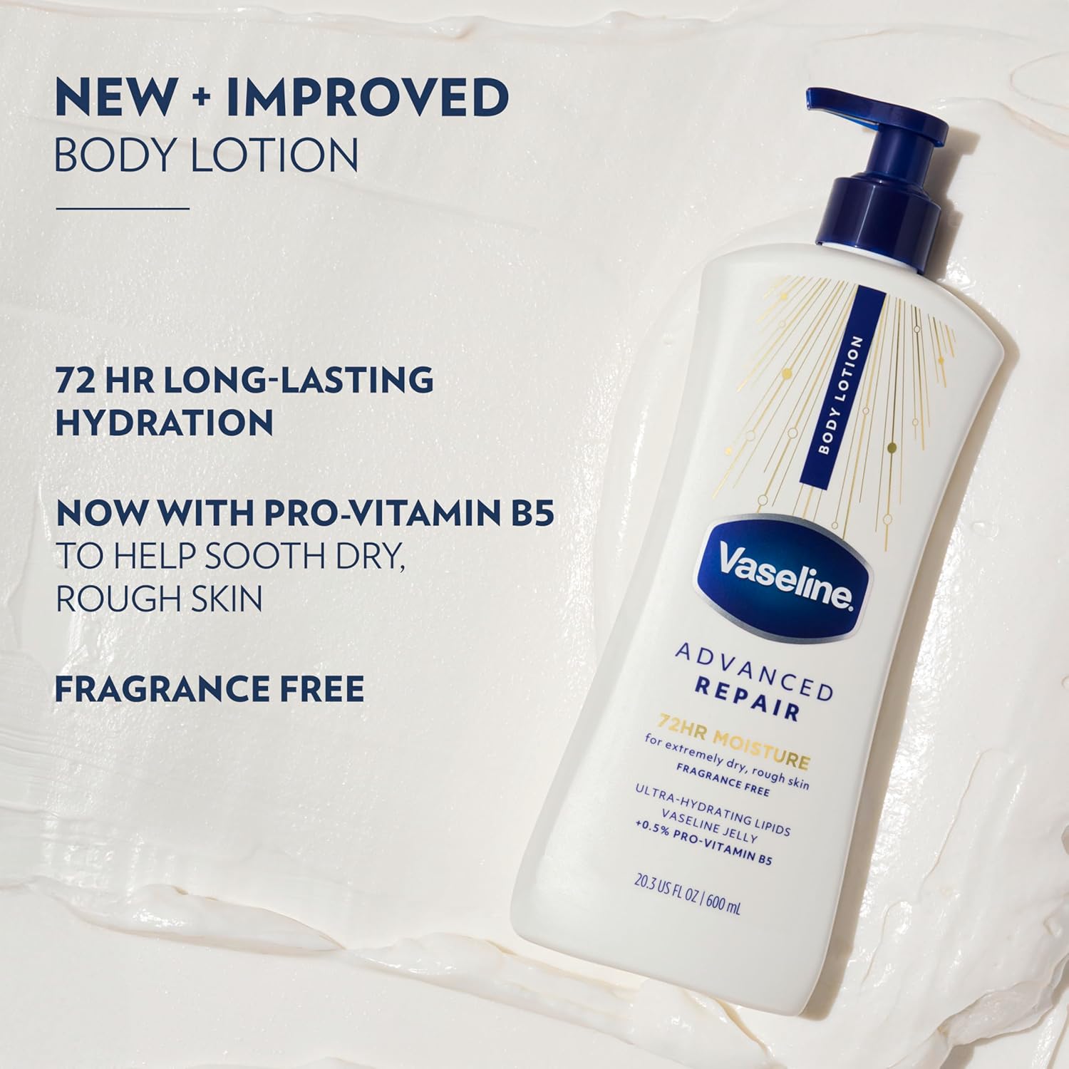 Vaseline Intensive Care Unscented Advanced Repair Body Lotion