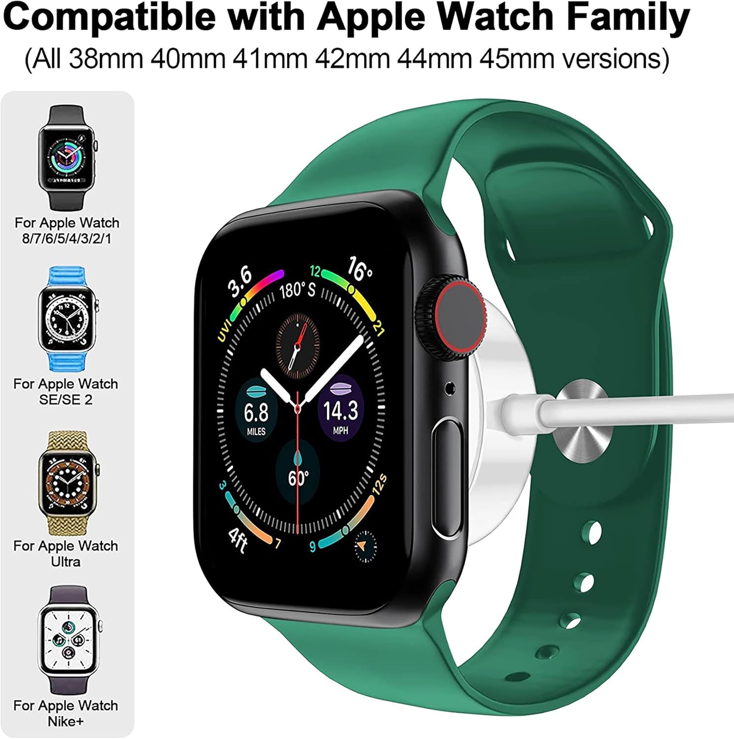 ?�ِ?�Ù??�ِ?�ÙÓ ?��Ó?��©?��Ê?��Ç?��??���?��??��� Magnetic Charging Cable for Apple Watch Charger,[USB C Port] Wireless Charging Cable Compatible with iWatch Series Ultra/10/9/8/7/6/SE/SE2/5/4/3/2[3.3FT/1M]-White