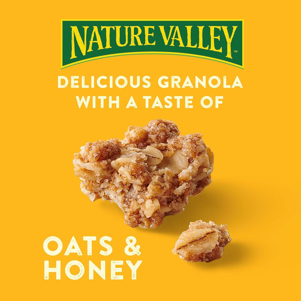 Nature Valley Crunchy Granola, Oats and Honey, Resealable Snack Pouch, Family