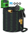 100ft Garden Hose，Non-Expandable Water Hose with 8 Function Spray Nozzle | Lightweight，Knik-Free，Burst-Resistant，Durable & Flexible 3/4" Garden Hose for Yard，Lawn, House Cleaning, Car Washing
