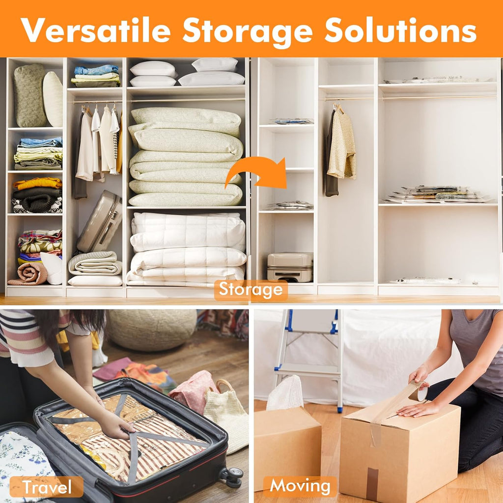 GONGSHI Vacuum Seal Bags for Clothing Travel & Home Storage, Travel Vacuum