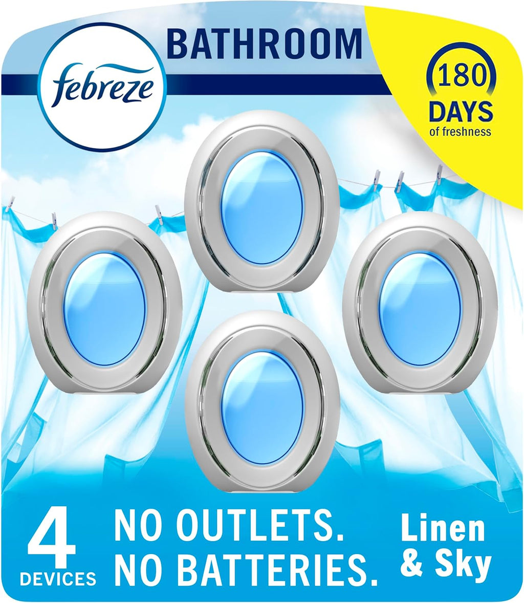 Febreze Bathroom Air Freshener Odor-Fighting for Small Spaces Scented Plug In