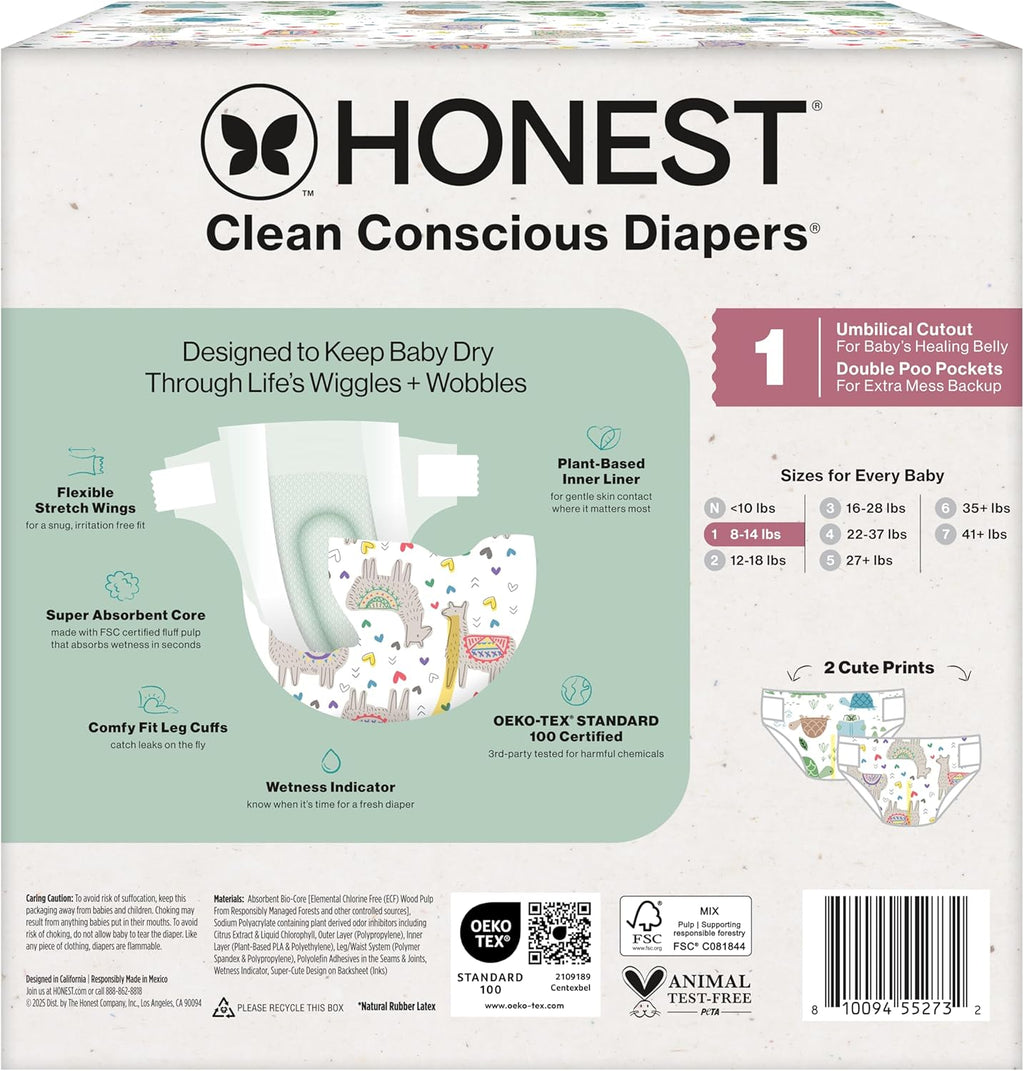 The Honest Company Comfort Dry Disposable Diapers for Sensitive Skin