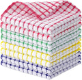 Kitinjoy Cotton 8 Pack Terry Kitchen Dish Cloths, 12 x 12 Inches Super Soft