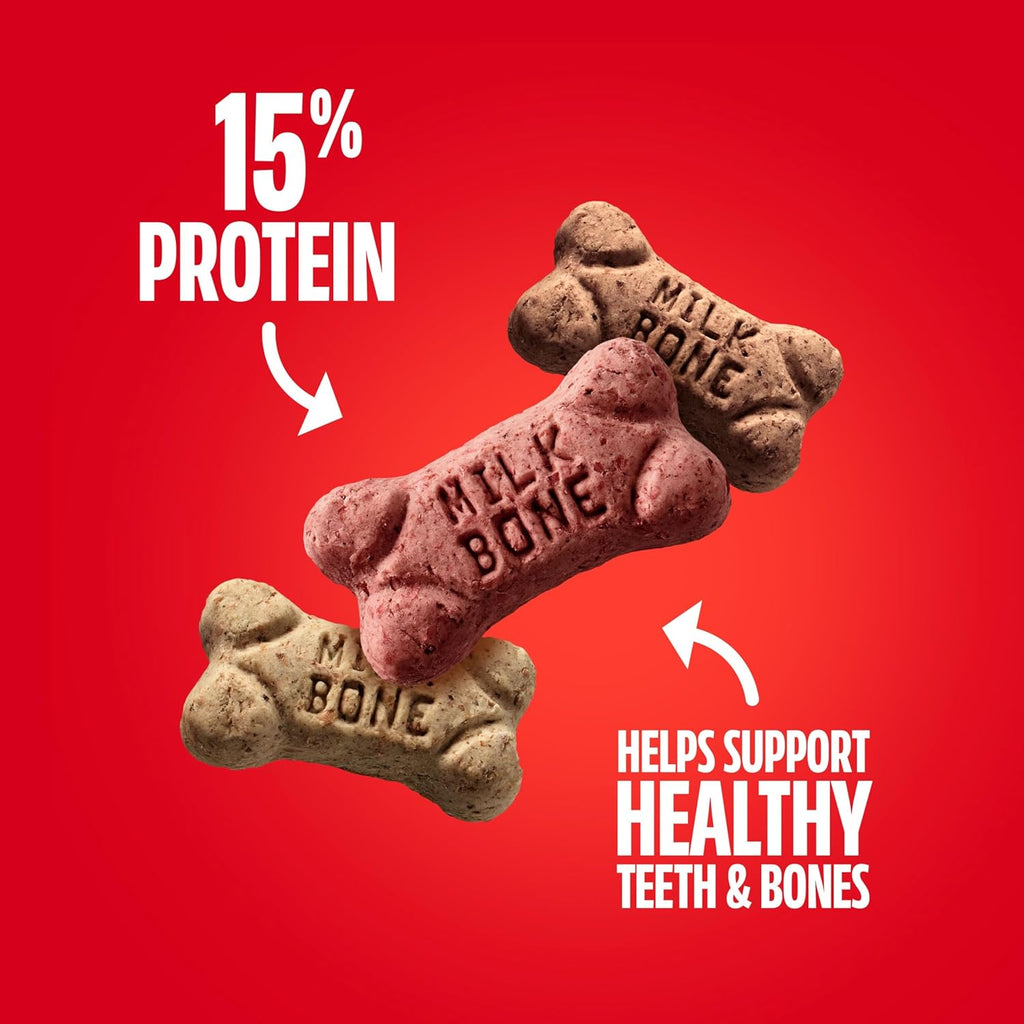 Milk-Bone Flavor Snacks Mini‰۪s Dog Biscuits, Flavored Crunchy Dog Treats, 36 Oz. Canister