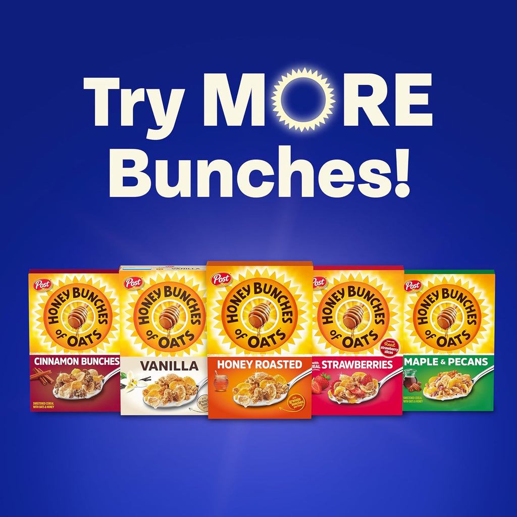 Honey Bunches of Oats with Almonds Breakfast Cereal, Almond Cereal with Oats