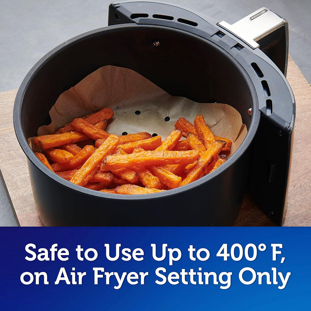 Reynolds Kitchens Air Fryer Liners Disposable, Unbleached Parchment Paper