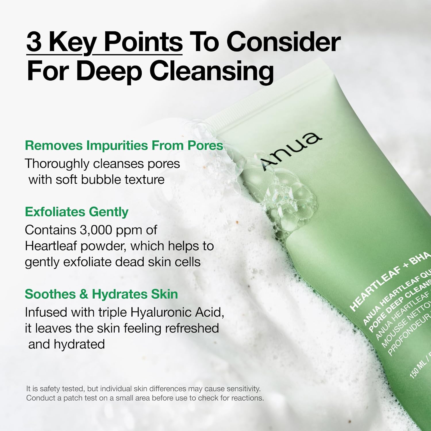 Anua Heartleaf Quercetinol Pore Deep Cleansing Foam, Face wash for Pore