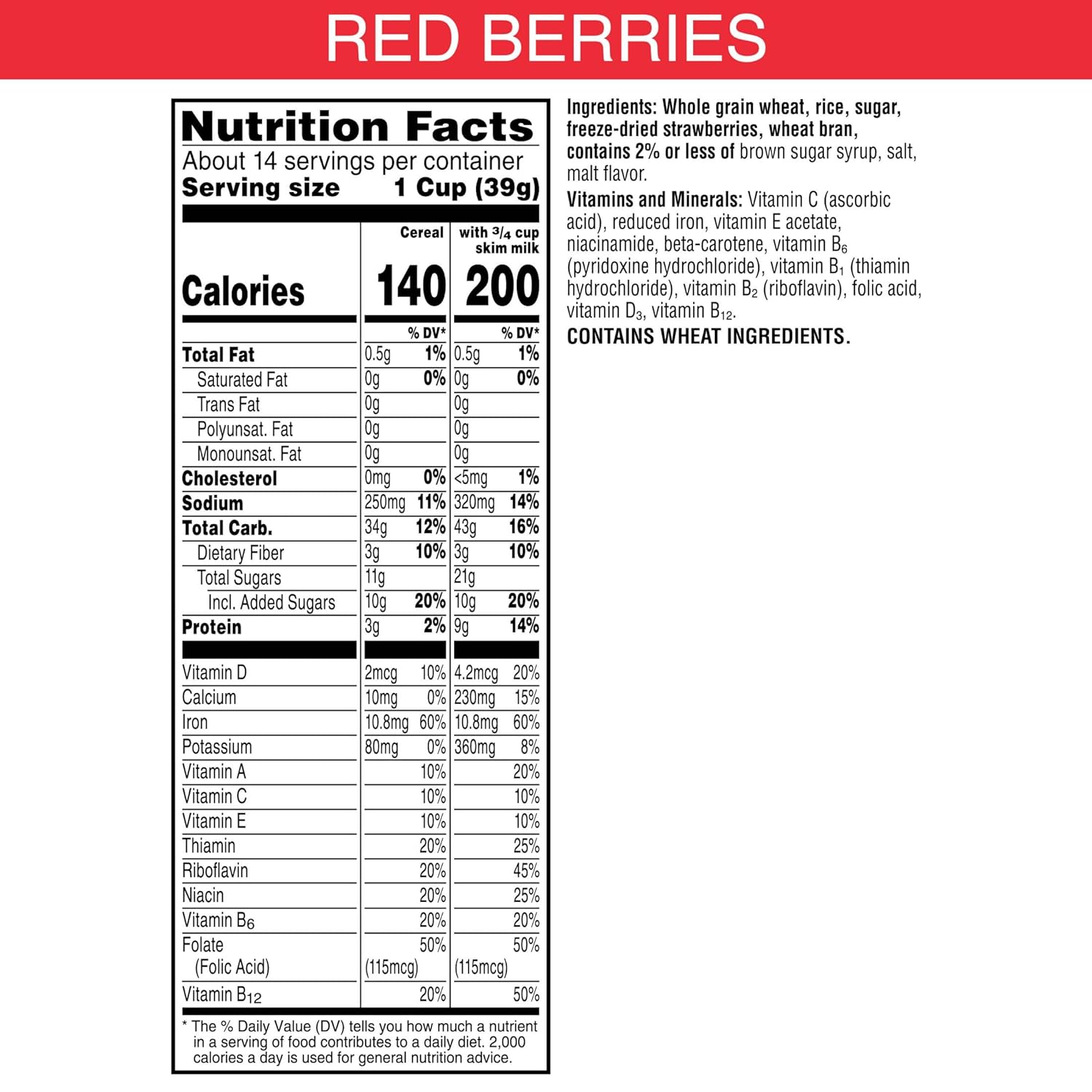 Kellogg's Special K Red Berries Breakfast Cereal, Good Source of Fiber, Giant