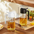 TrendPlain 16oz/470ml Glass Olive Oil Sprayer for Cooking ‰ÛÒ 2 in 1 Olive Oil Dispenser Bottle for Kitchen Gadgets and Air Fryer Accessories, Salad, BBQ - Black