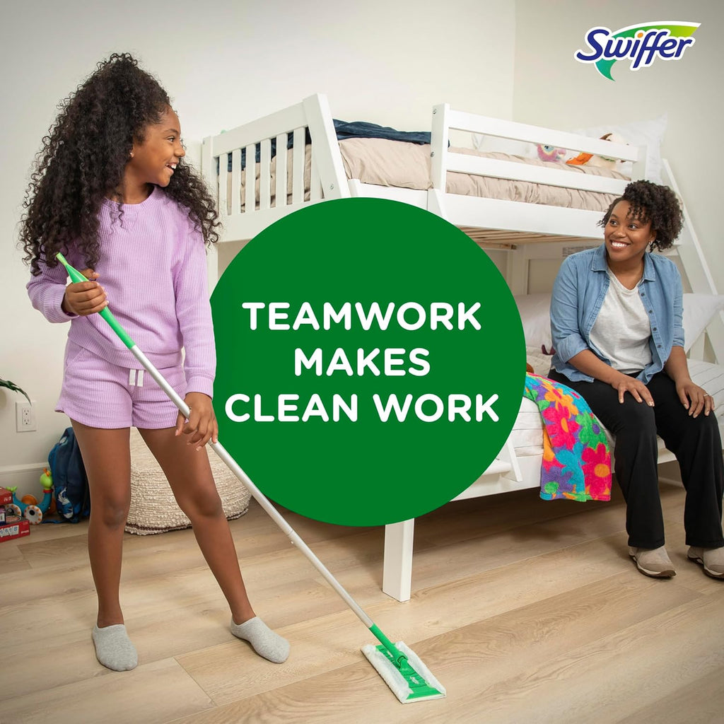 Swiffer Sweep + Mop, Dry Pads Refill, Floor Cleaner for Dirt, Dust, Hair