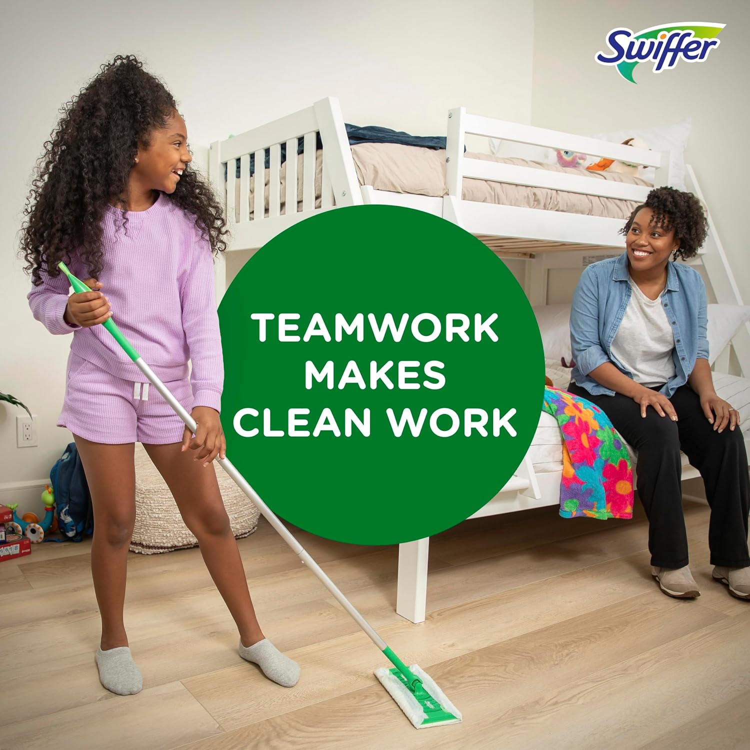 Swiffer Sweep + Mop, Dry Pads Refill, Floor Cleaner for Dirt, Dust, Hair